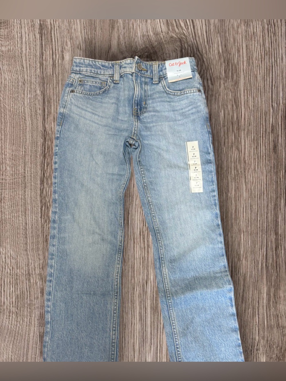 NWT Cat & Jack Jeans SZ 7 slim super stretch